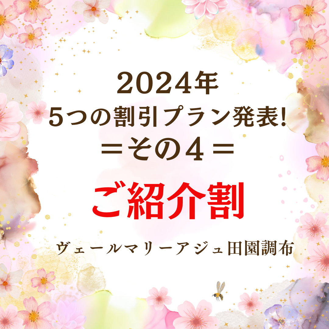 2024年!５つの割引プラン発表！④ご紹介割