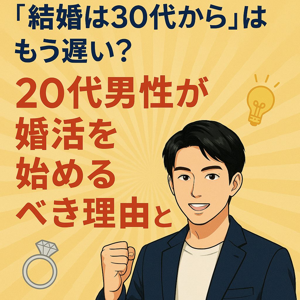 「結婚は30代から」はもう遅い？20代男性が婚活を始めるべき理由とは 💡💍