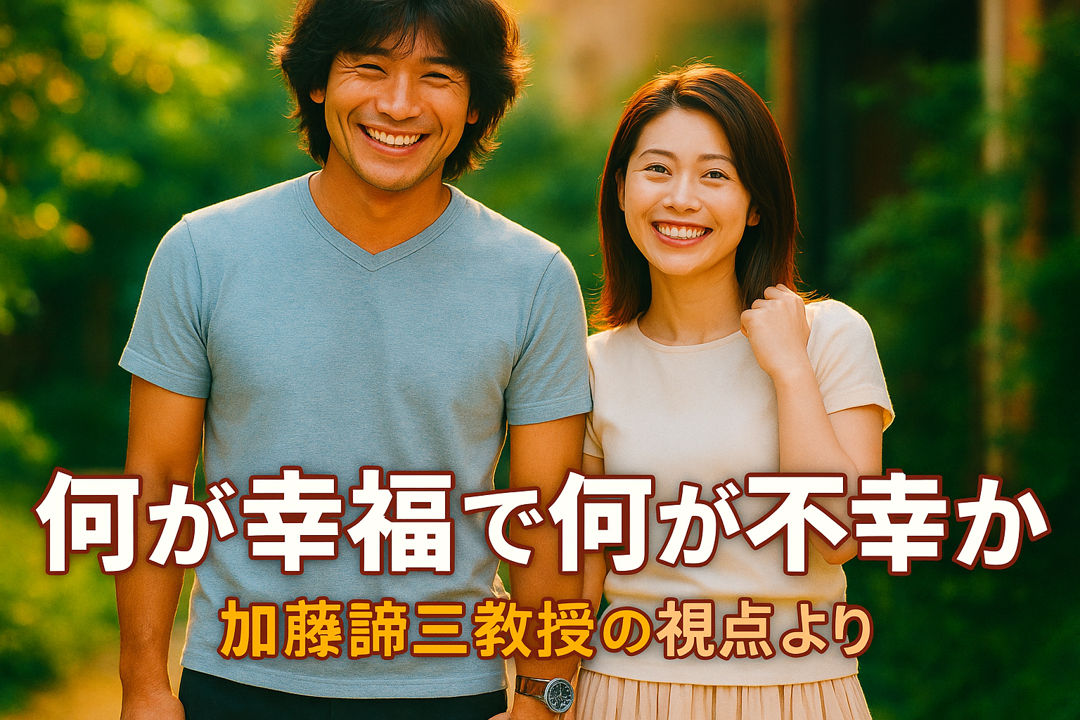 「何が幸福で何が不幸か」〜加藤諦三教授の視点から〜