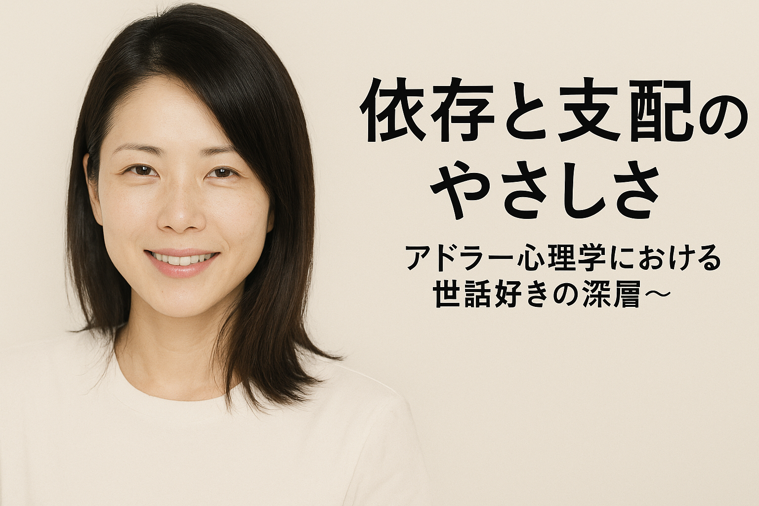 依存と支配のやさしさ〜アドラー心理学における世話好きの深層〜